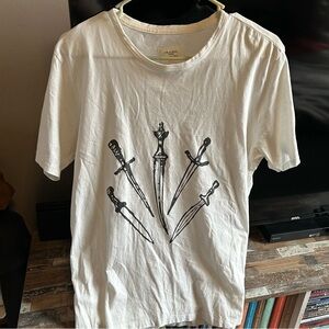 Rag & bone white knife tshirt